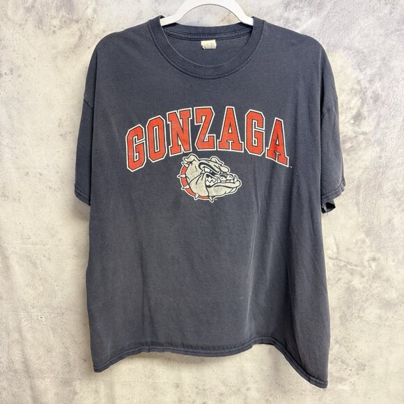 Vintage Gonzaga University T Shirt Mens XL 23x26 Blue College Y2K - Picture 2 of 8